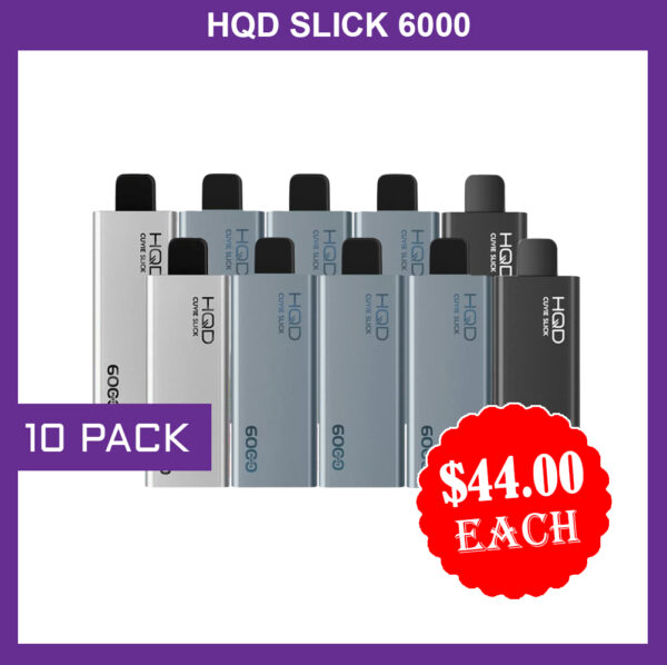 HQD SLICK – 10 PACK- 6000 PUFFS
