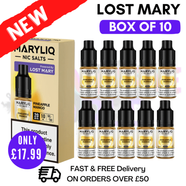 Pineapple Mango MaryLiq Nic Salt BOX OF 10